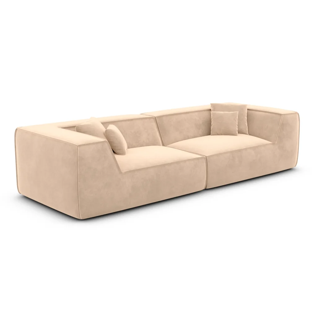 Samtstoff 4-Sitzer Couch Liberia