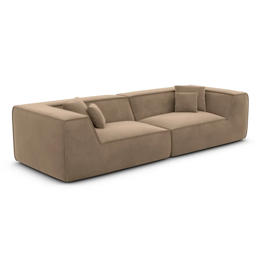 Samtstoff 4-Sitzer Couch Liberia