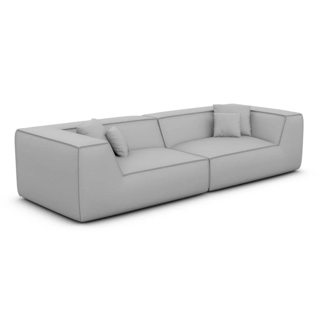 Echtleder 4-Sitzer Couch Liberia