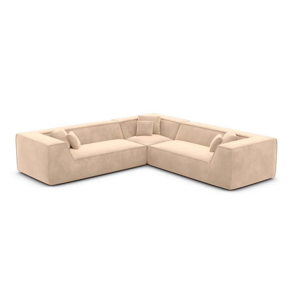 Samtstoff Ecksofa Liberia