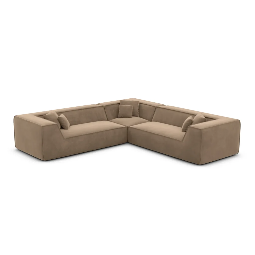 Samtstoff Ecksofa Liberia