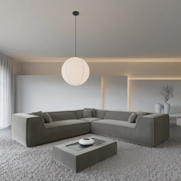 Samtstoff Ecksofa Liberia