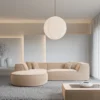 Samtstoff L-Form Sofa Liberia