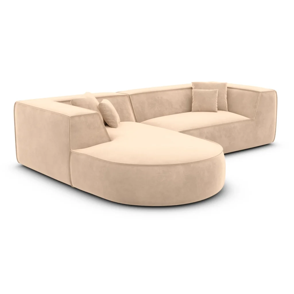 Samtstoff L-Form Sofa Liberia