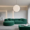 Samtstoff L-Form Sofa Liberia