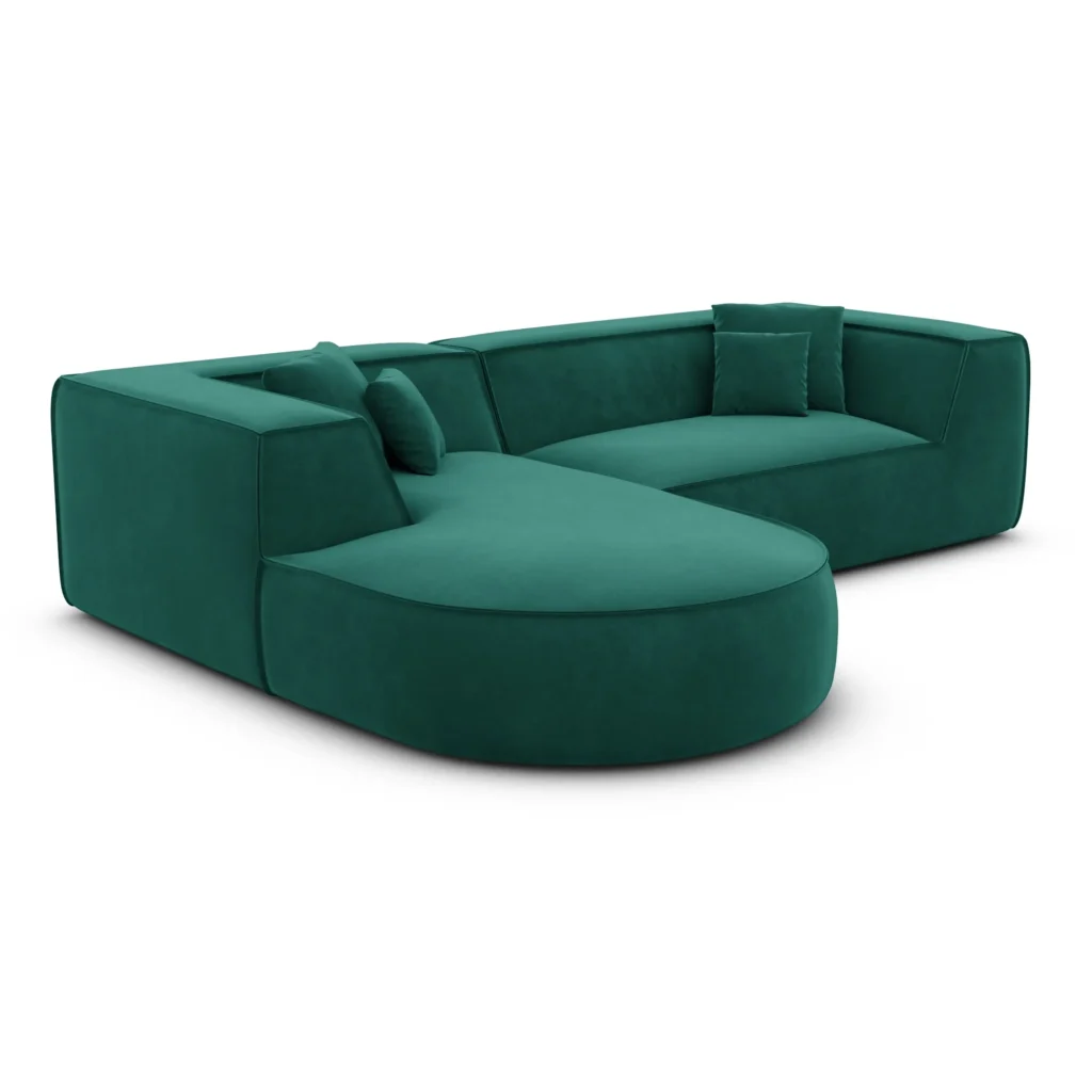 Samtstoff L-Form Sofa Liberia
