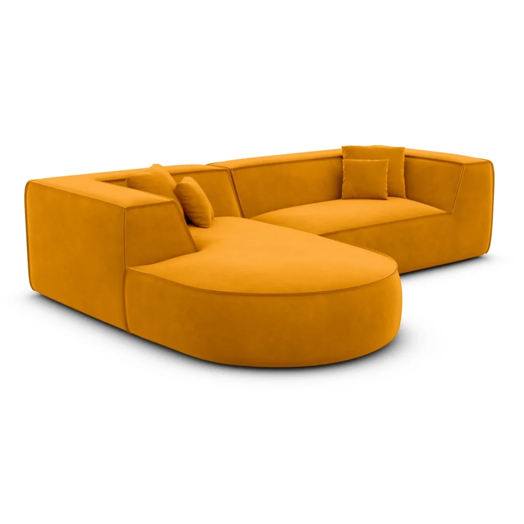 Samtstoff L-Form Sofa Liberia