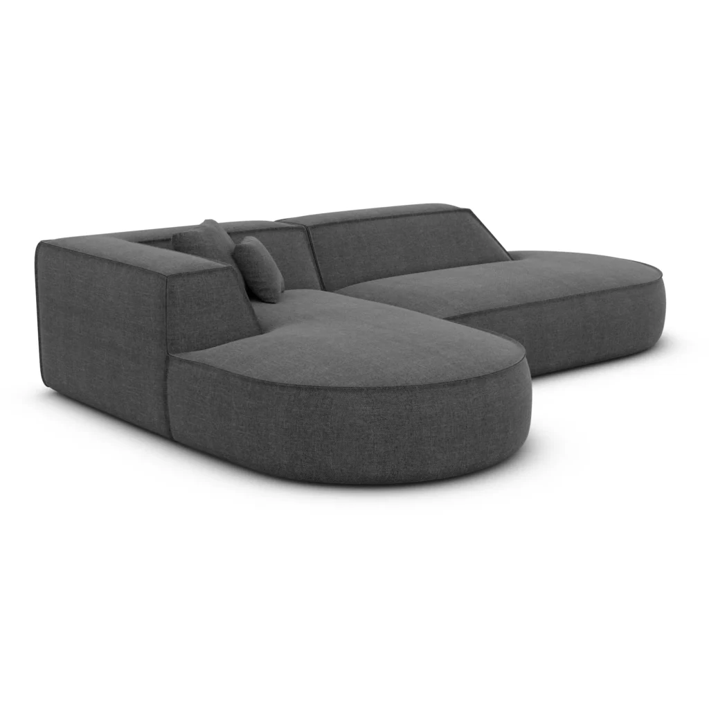 Strukturstoff L-Form Lounge Sofa Liberia
