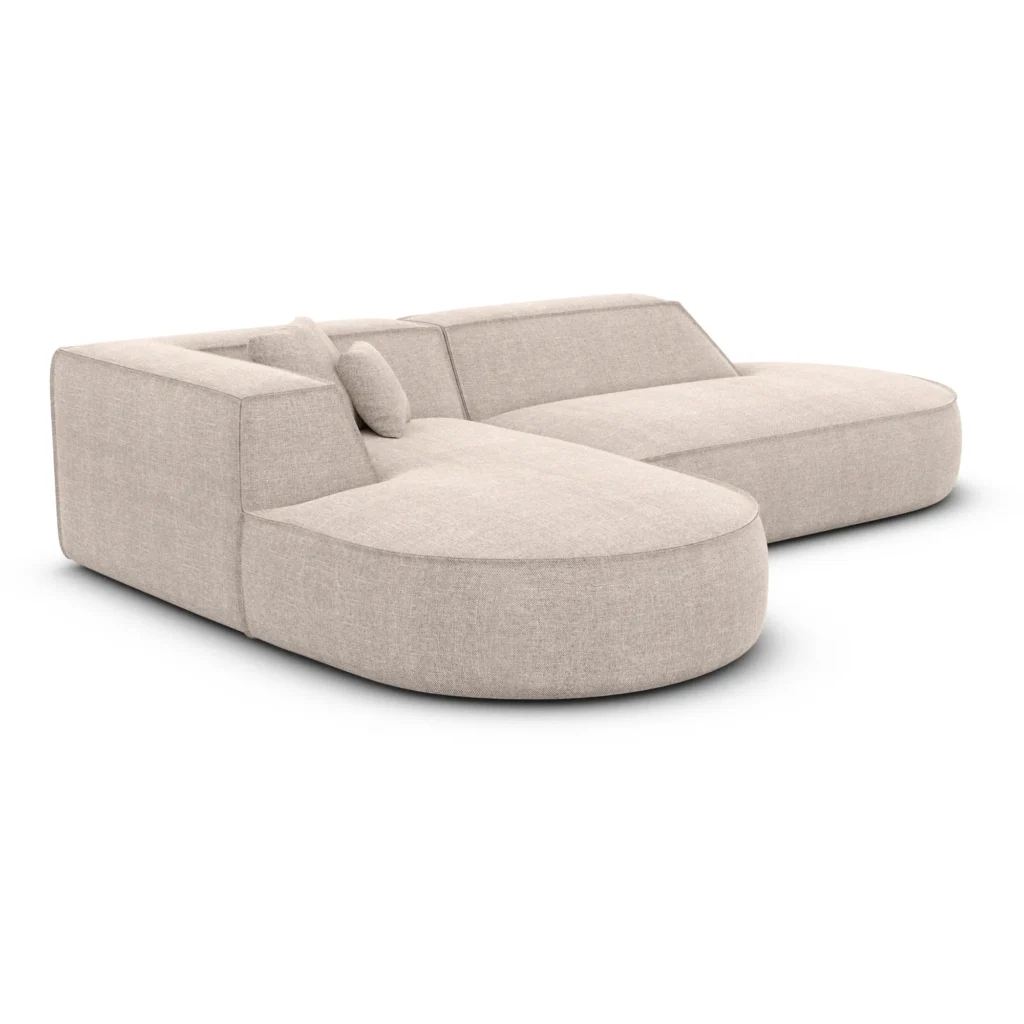 Strukturstoff L-Form Lounge Sofa Liberia