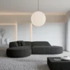Strukturstoff L-Form Lounge Sofa Liberia