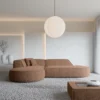 Strukturstoff L-Form Lounge Sofa Liberia