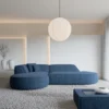 Strukturstoff L-Form Lounge Sofa Liberia