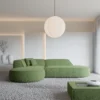 Strukturstoff L-Form Lounge Sofa Liberia