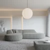Strukturstoff L-Form Lounge Sofa Liberia