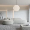 Strukturstoff L-Form Lounge Sofa Liberia