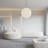 Strukturstoff L-Form Lounge Sofa Liberia