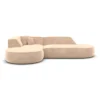 Samtstoff L-Form Lounge Sofa Liberia