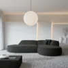 Strukturstoff L-Form Lounge Sofa Liberia