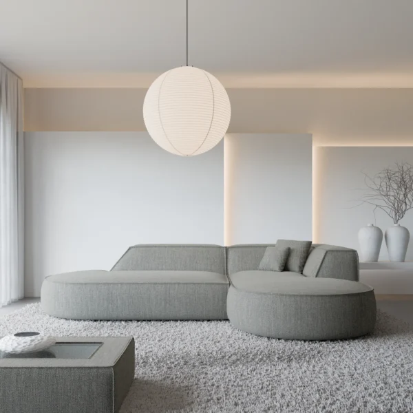 Strukturstoff L-Form Lounge Sofa Liberia