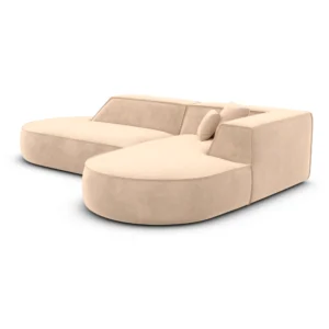 Samtstoff L-Form Lounge Sofa Liberia