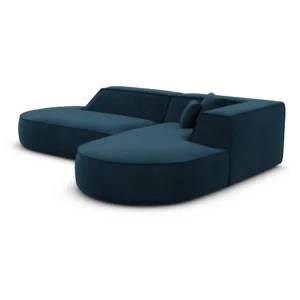 Samtstoff L-Form Lounge Sofa Liberia