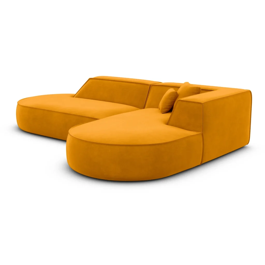 Samtstoff L-Form Lounge Sofa Liberia