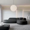 Echtleder L-Form Lounge Sofa Liberia
