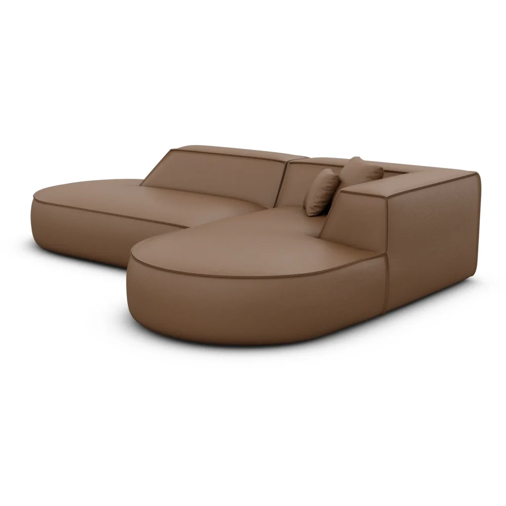 Echtleder L-Form Lounge Sofa Liberia
