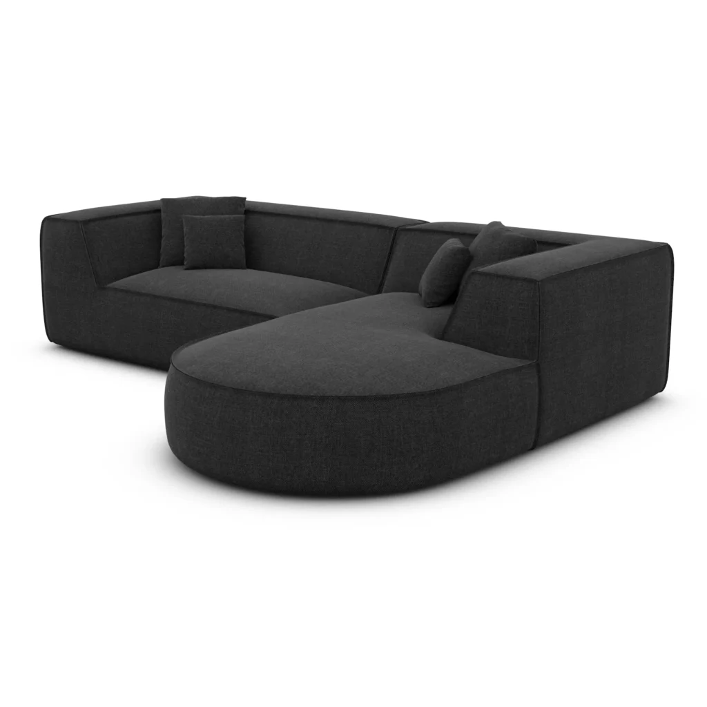 Strukturstoff L-Form Sofa Liberia