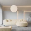 Strukturstoff L-Form Sofa Liberia