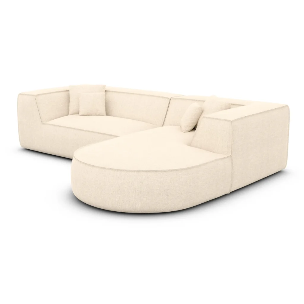 Strukturstoff L-Form Sofa Liberia