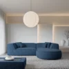 Strukturstoff L-Form Sofa Liberia
