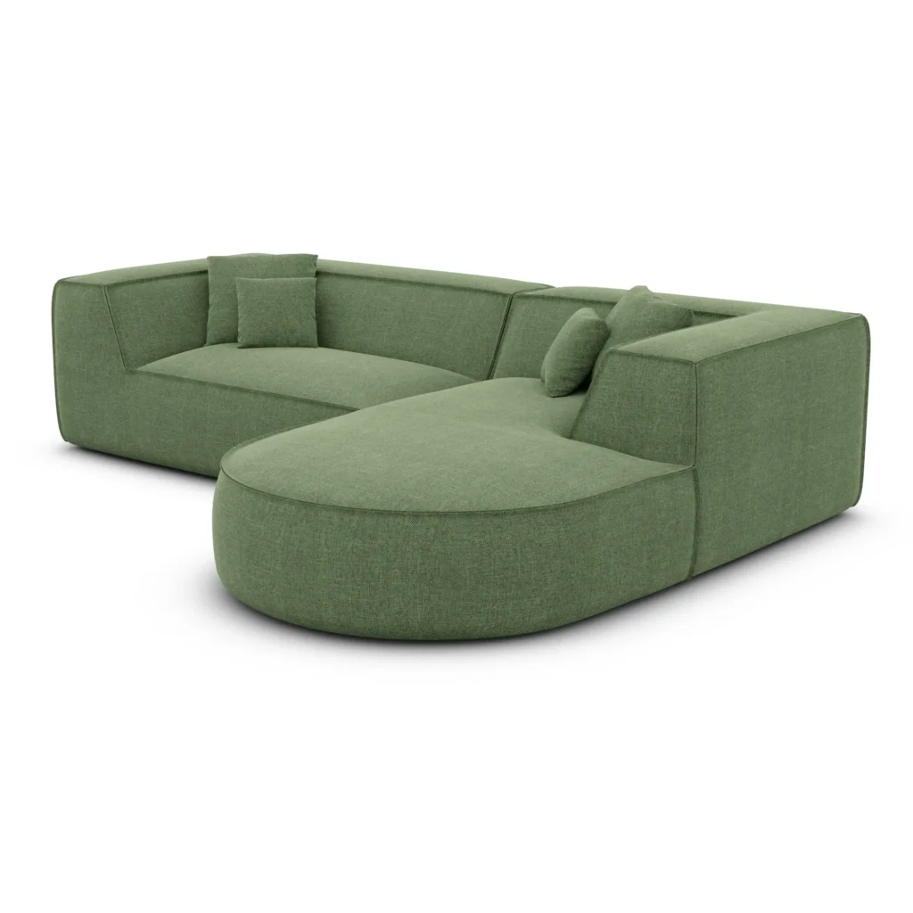 Strukturstoff L-Form Sofa Liberia