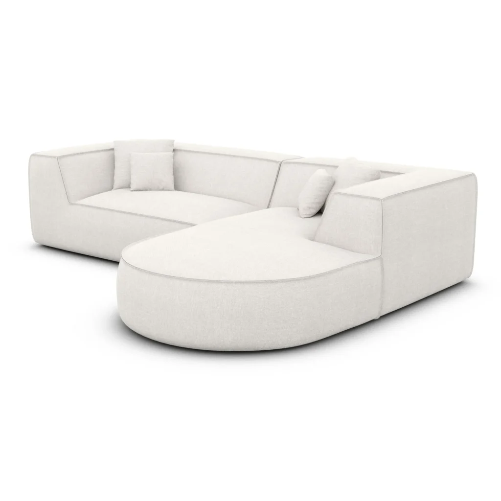 Strukturstoff L-Form Sofa Liberia