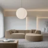 Samtstoff L-Form Sofa Liberia
