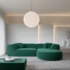 Samtstoff L-Form Sofa Liberia