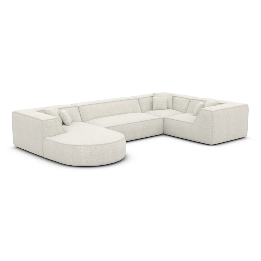Bouclé U-Form XL Wohnlandschaft Liberia