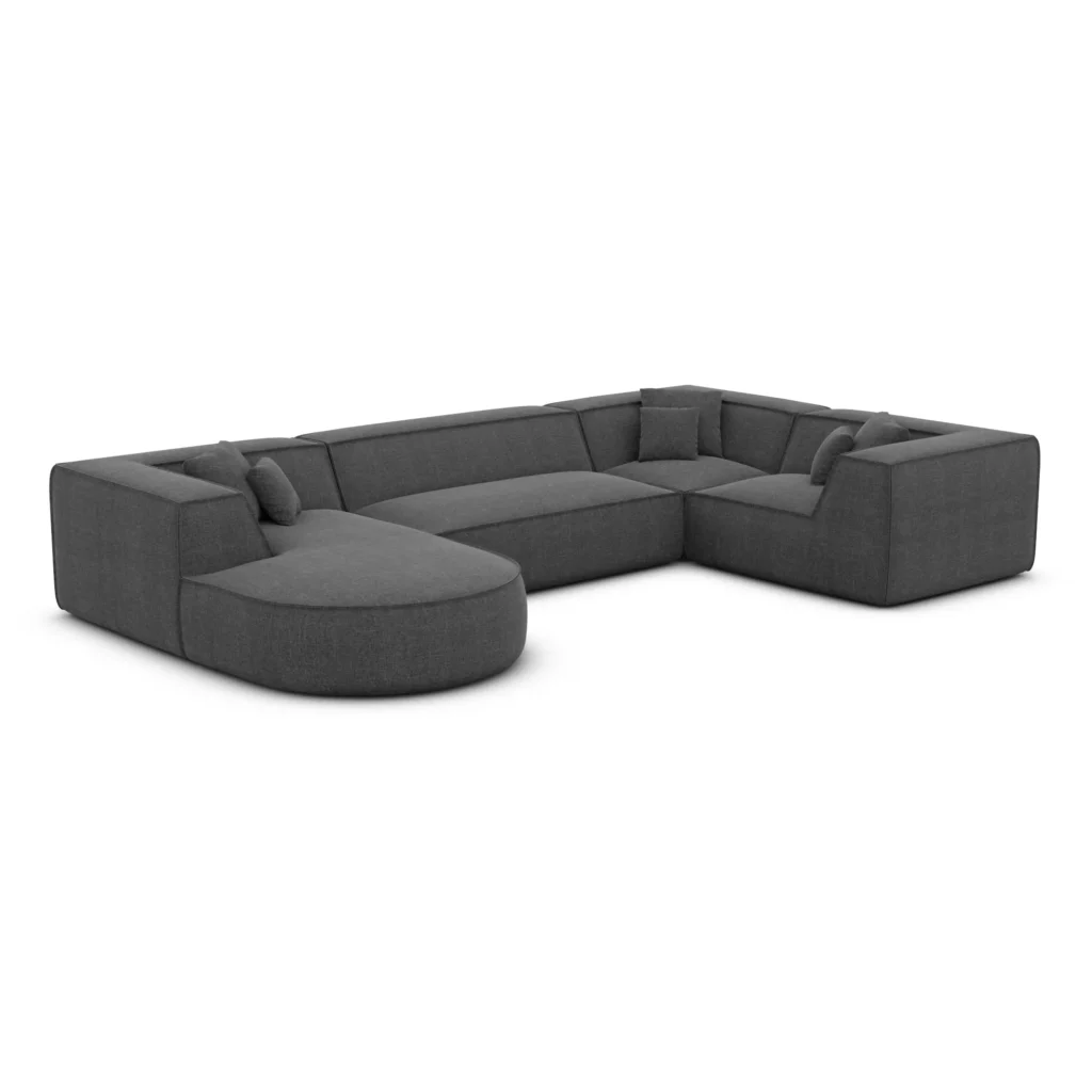 Strukturstoff U-Form XL Wohnlandschaft Liberia