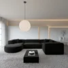 Samtstoff U-Form XL Wohnlandschaft Liberia