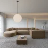 Samtstoff U-Form XL Wohnlandschaft Liberia