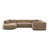 Samtstoff U-Form XL Wohnlandschaft Liberia