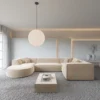 Samtstoff U-Form XL Wohnlandschaft Liberia