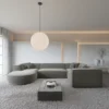 Samtstoff U-Form XL Wohnlandschaft Liberia