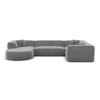 Samtstoff U-Form XL Wohnlandschaft Liberia