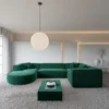 Samtstoff U-Form XL Wohnlandschaft Liberia