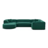 Samtstoff U-Form XL Wohnlandschaft Liberia
