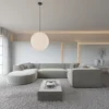 Samtstoff U-Form XL Wohnlandschaft Liberia