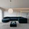Samtstoff U-Form XL Wohnlandschaft Liberia