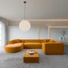 Samtstoff U-Form XL Wohnlandschaft Liberia