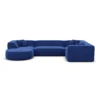 Samtstoff U-Form XL Wohnlandschaft Liberia